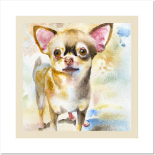 Chihuahua Watercolor Painting - Dog Lover Gifts Posters and Art